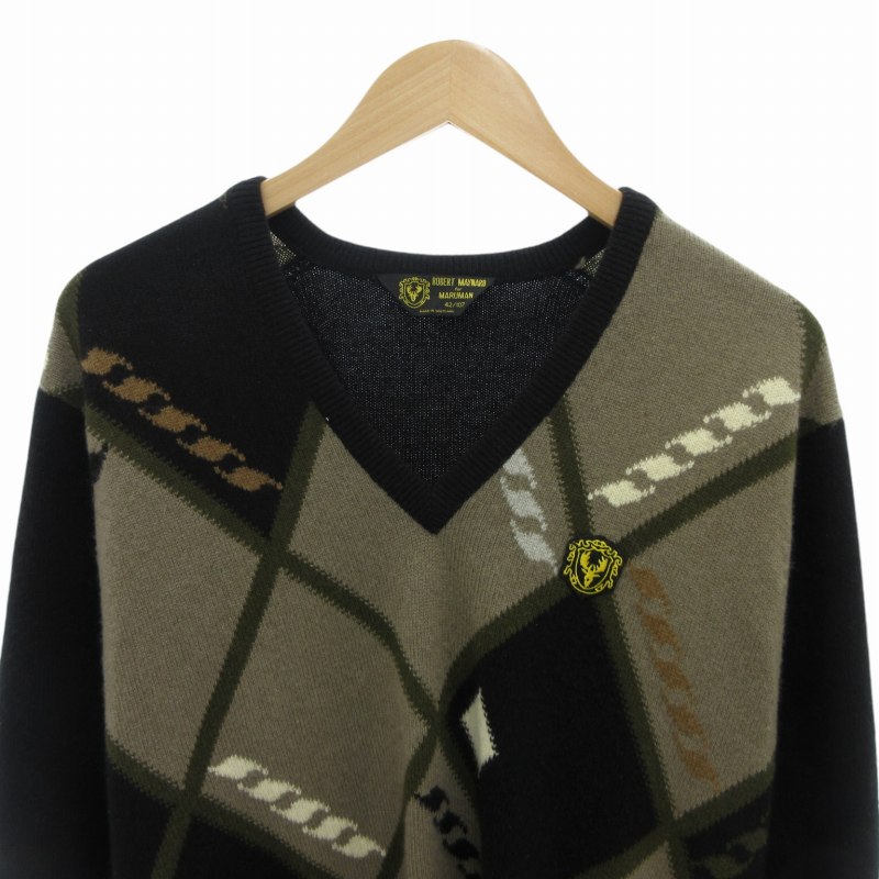 ROBERT MAYNARD FOR MARUMAN ヴィンテージ Vネックニット セーター 