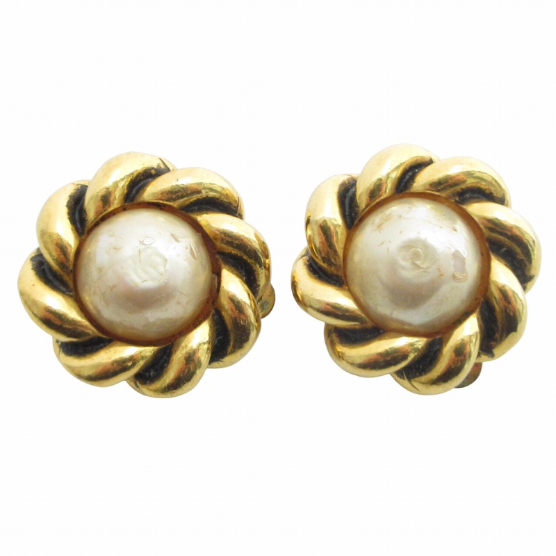 シャネル CHANEL ヴィンテージ ツイストデザイン フェイクパール