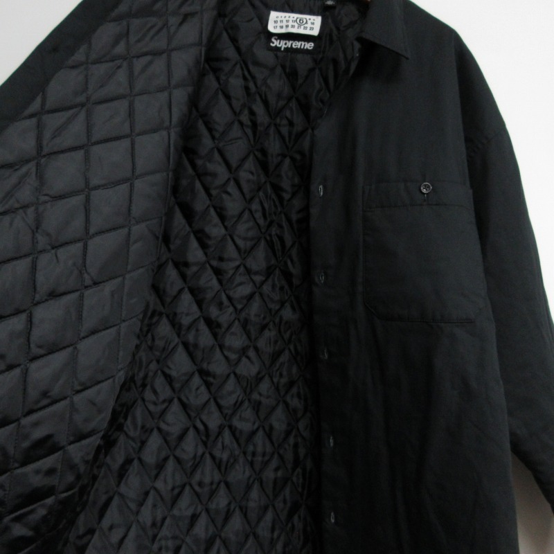 Supreme ブラック キルティングジャケット M シュプリーム SUPREME × MM6 Maison Margiela メゾンマルジェラ 24SS