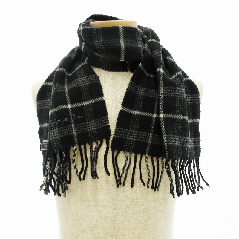 CHRISTIAN DIOR チェック柄マフラー Christian Dior（マフラー）の