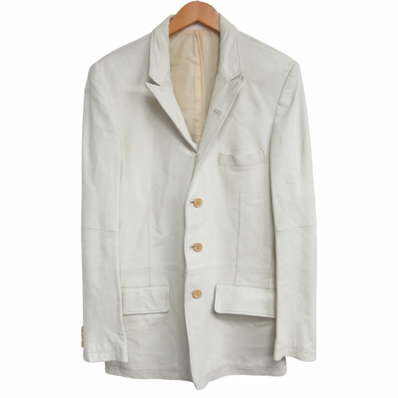 希少(ヨウジヤマモト プール オム)シープスキン/レザー/テーラードジャケット3 希少(ヨウジヤマモト プール オム)シープスキン/レザー/テーラード