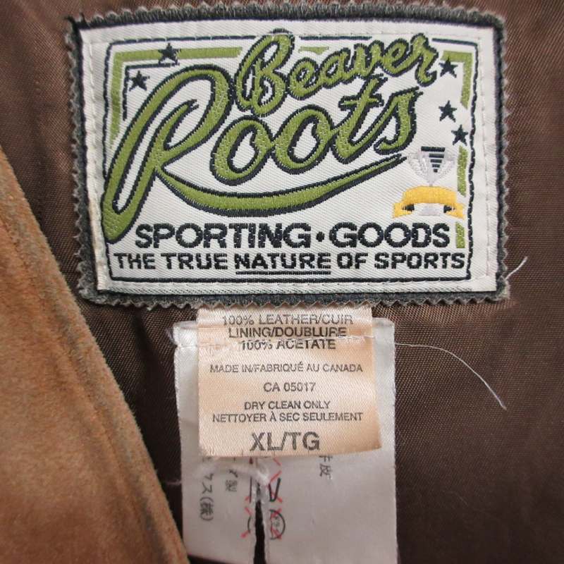 ビーバールーツ BEAVER ROOTS ヴィンテージ 90s スエードレザー ベスト 