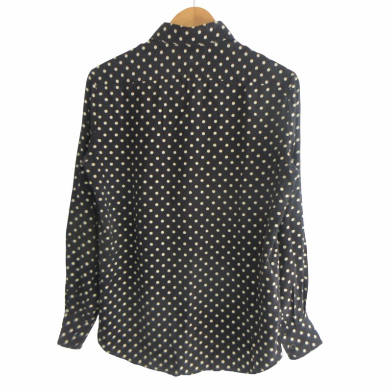 CELINE 黒白ドットシャツ　サイズ40 セリーヌ CELINE 20SS クラシックポルカドットシャツ シルク 総