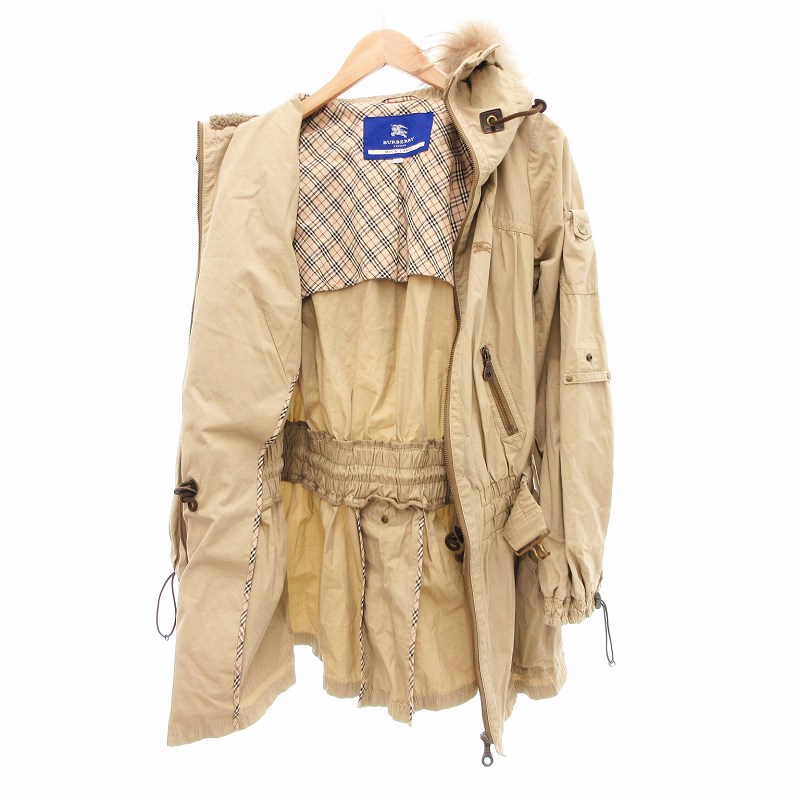 BURBERRY BLUE LABEL イエロー ミリタリージャケット 38 バーバリー