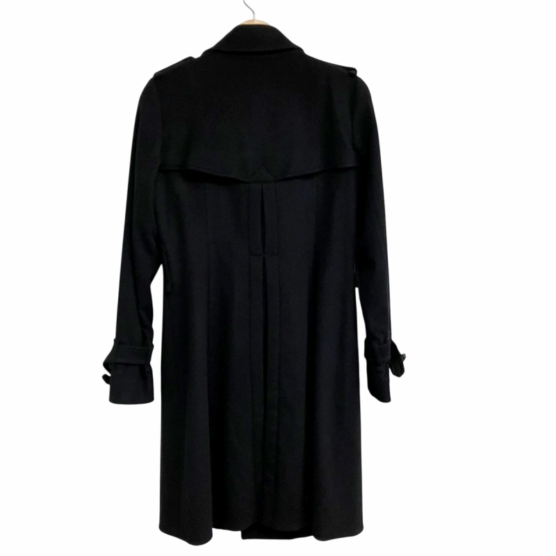 【BURBERRY BLACK LABEL】ウールアンゴラ混コート ブラックM バーバリーブラックレーベル BURBERRY BLACK LABEL ウール トレンチ