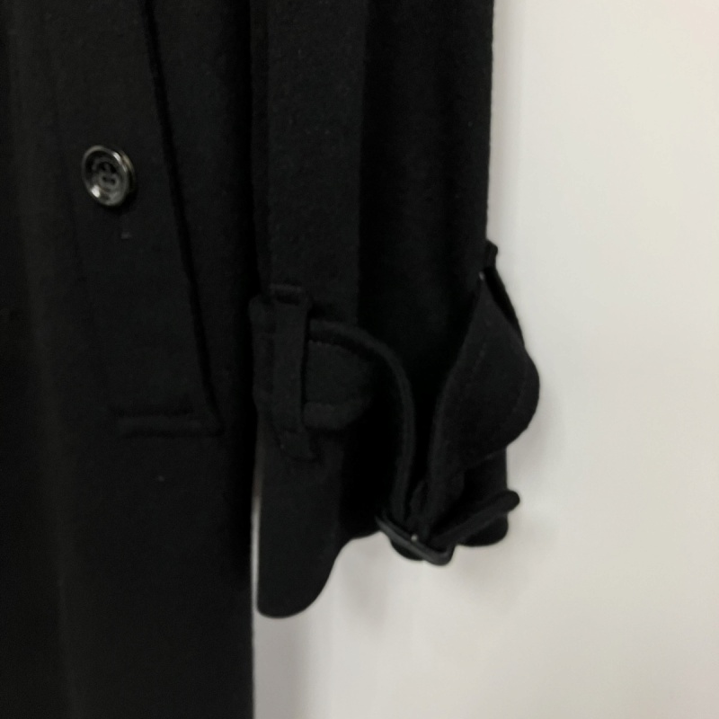 【BURBERRY BLACK LABEL】ウールアンゴラ混コート ブラックM バーバリーブラックレーベル BURBERRY BLACK LABEL ウール トレンチ