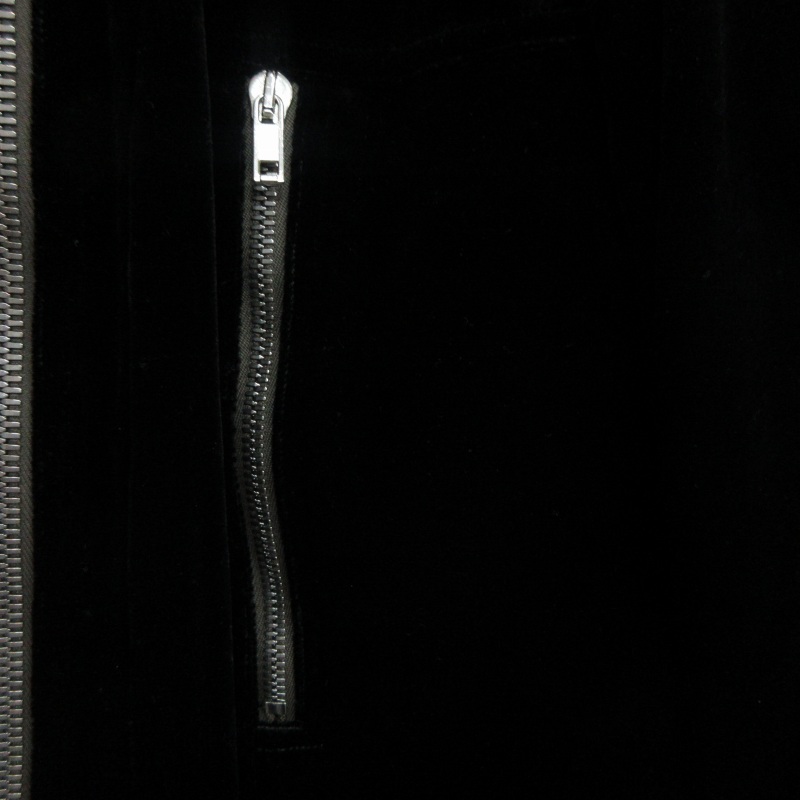リックオウエンス　22aw ラリーシャツ　ベロア リックオウエンス Rick Owens 22FW STROBE Zip Larry Shirt in