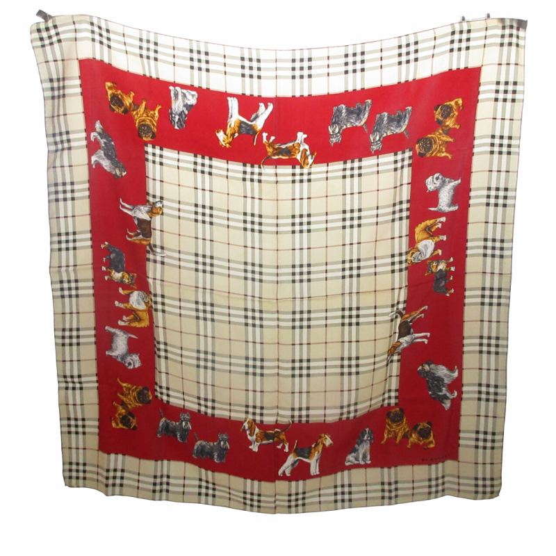 Burberrys バーバリーズ シルク スカーフ ノバチェック　未使用　美品 Vintage Burberry Check Silk Scarf / バーバリー NOVA チェック