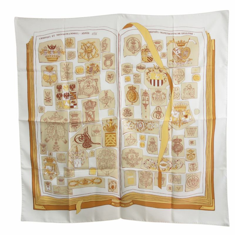 エルメス HERMES カレ90 CHIFFRES ET MONOGRAMMES ANNEE 1886 図面や