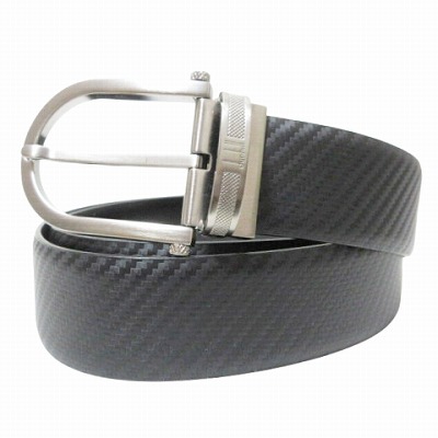 ダンヒル dunhill 美品 レザーベルト カーボンファイバー風 黒 ダンヒル dunhill 美品 レザーベルト カーボンファイバー風 黒
