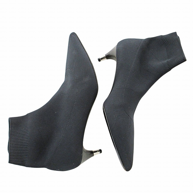 プラダ PRADA ニット ソックスブーツ ショートブーツ ポインテッドトゥ