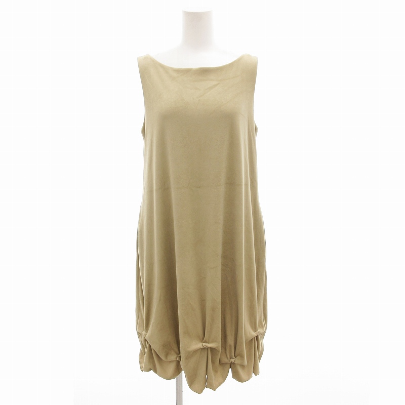 【中古】デイジーリンフォクシー 近年モデル Summer Velour Botero ワンピース ひざ丈 ノースリーブ 38 ベージュ デイジーリンフォクシー DAISY LIN For FOXEY 近年モデル Summer