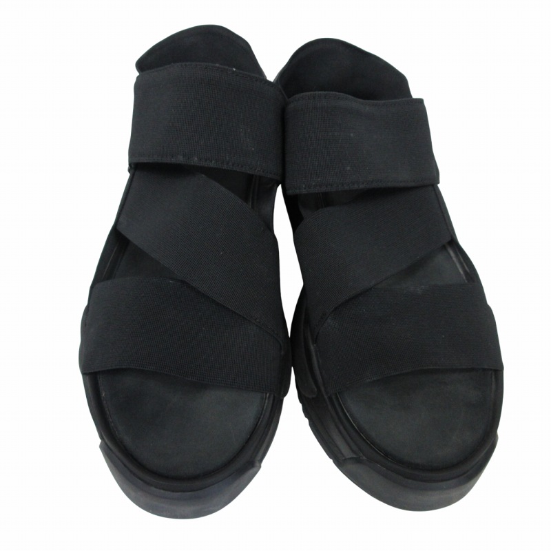 Y-3ワイスリー　レザーサンダル27.5 Y-3 ワイスリー プラットフォーム 厚底 レザー スライドサンダル