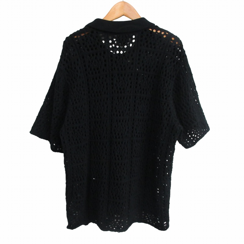 ステューシー STUSSY 22SS crochet shirt クロシェットシャツ メッシュ 