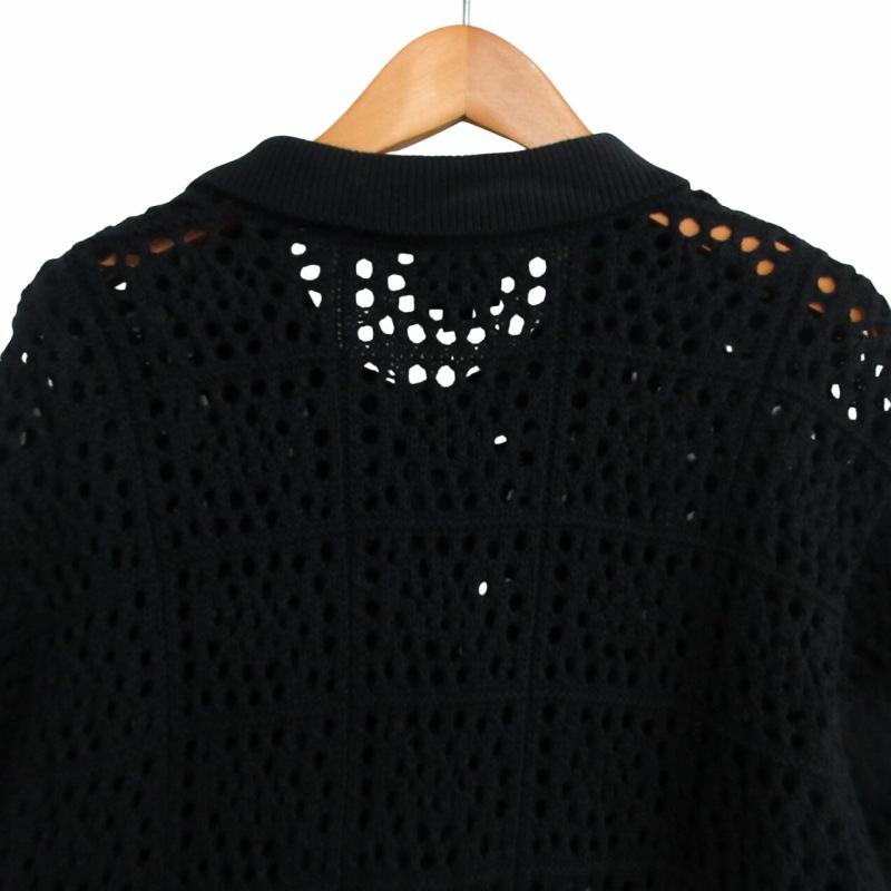 ステューシー STUSSY 22SS crochet shirt クロシェットシャツ メッシュ 
