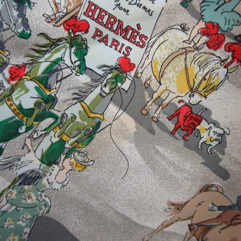 エルメス HERMES カレ90 美品 CIRQUE MOLIE モリエサーカス スカーフ