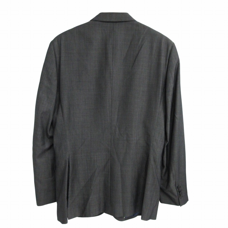 【中古】ポールスミス ロンドン 最高級 ウールシルク テーラードジャケット ブレザー シングル 2B 背抜き グレー L ポールスミス PAUL SMITH ロンドン LONDON 最高級 ウールシルク