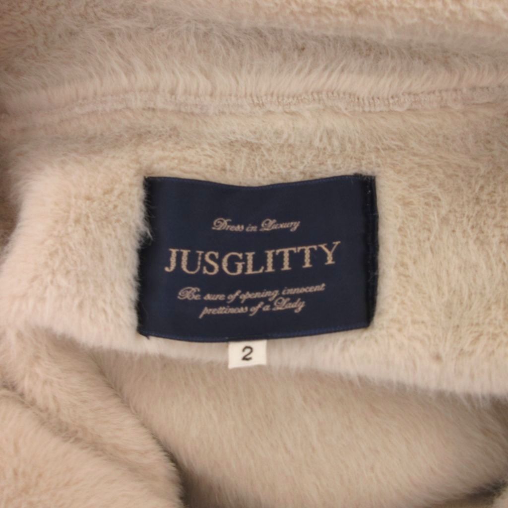 ジャスグリッティー JUSGLITTY 美品 フェイクムートンライダース