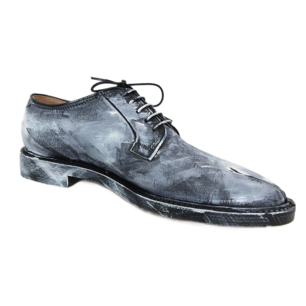 Maison Margiela クラック ヴィンテージ ダービーシューズ 黒43 Maison Margiela☆クラック ヴィンテージ ダービーシューズ 黒43 靴