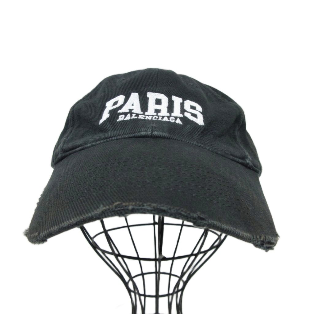 BALENCIAGA ブラック ベースボールキャップ L BALENCIAGA バレンシアガ
