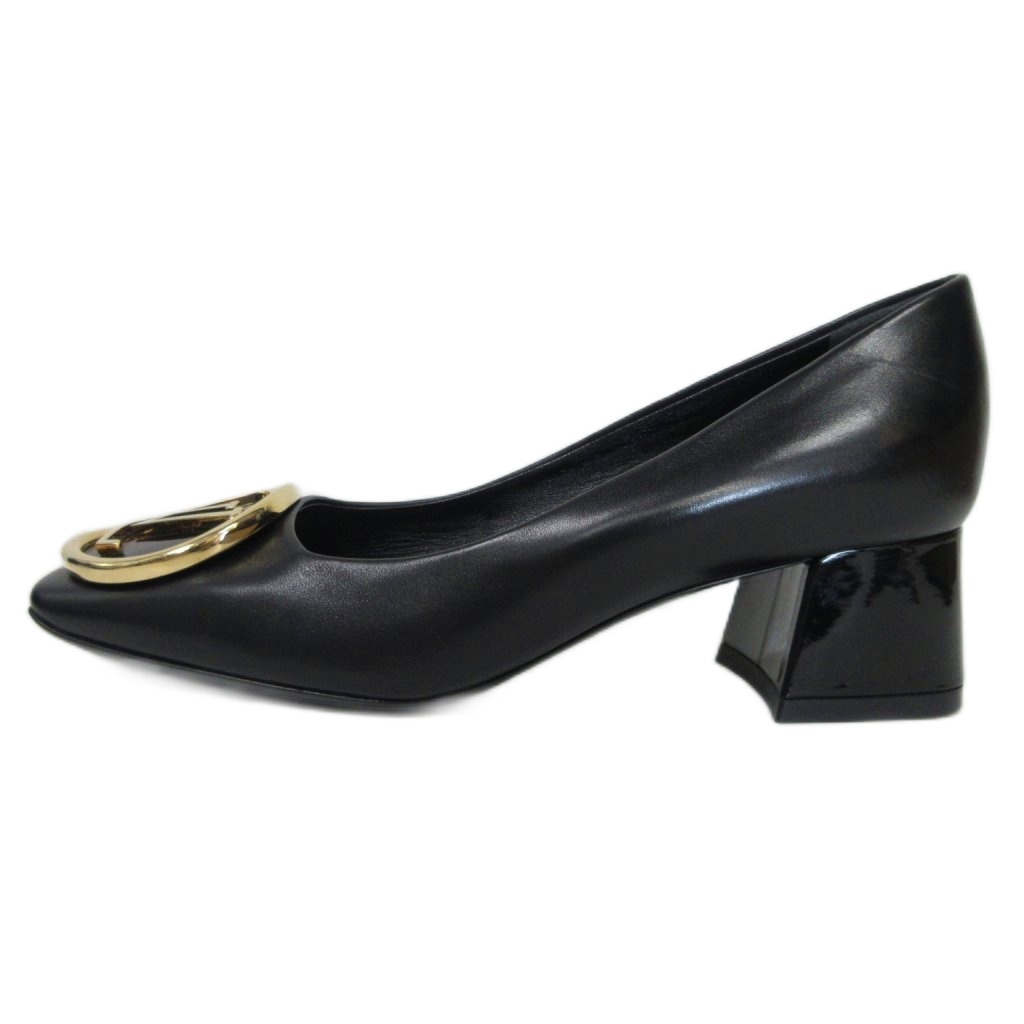 ルイヴィトン LV マドレーヌ ライン パンプス ロゴ スクエアトゥ