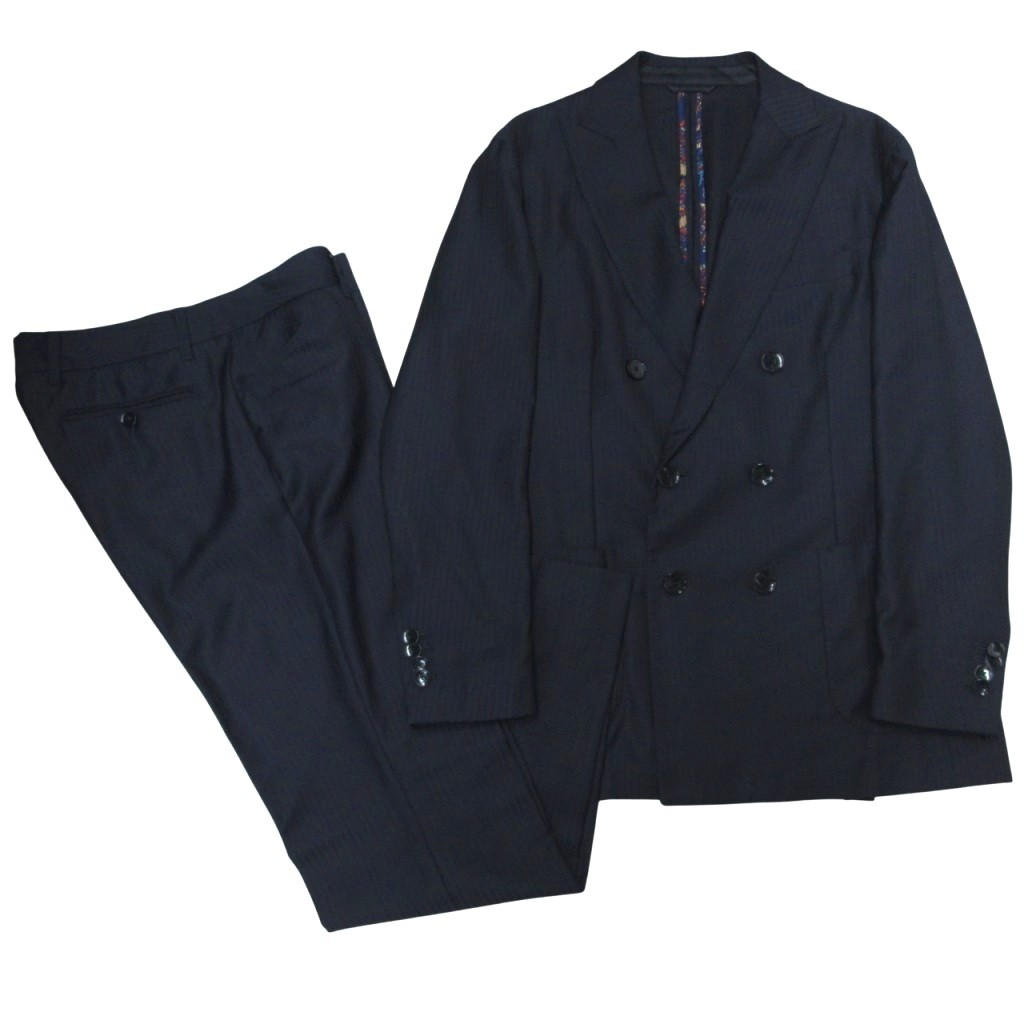 エトロ ETRO 最高級 美品 ピンストライプ スーツ ダブル セットアップ
