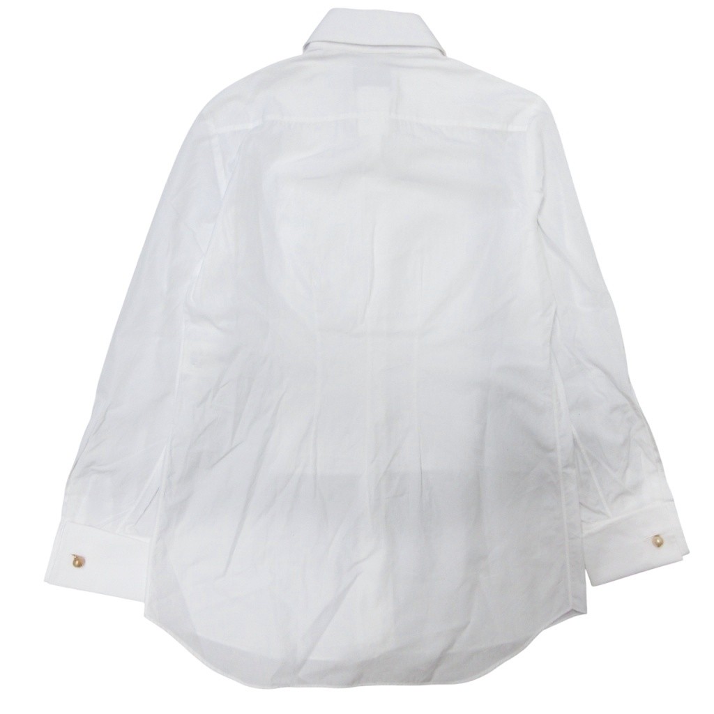 シャネル CHANEL 92P ドレスシャツ ココマーク パールボタン フロント