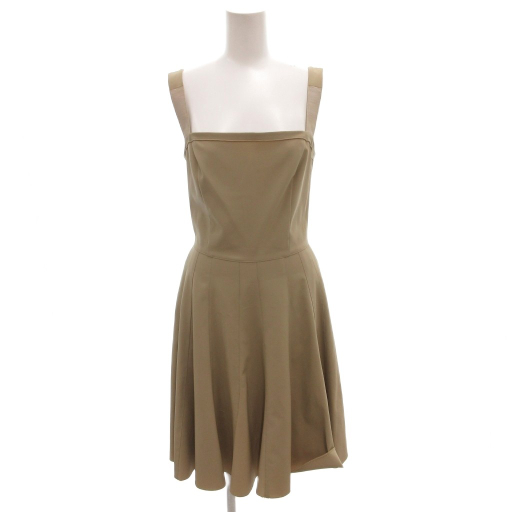 フォクシーニューヨーク FOXEY NEW YORK ワンピース 40 ベージュ ひざ