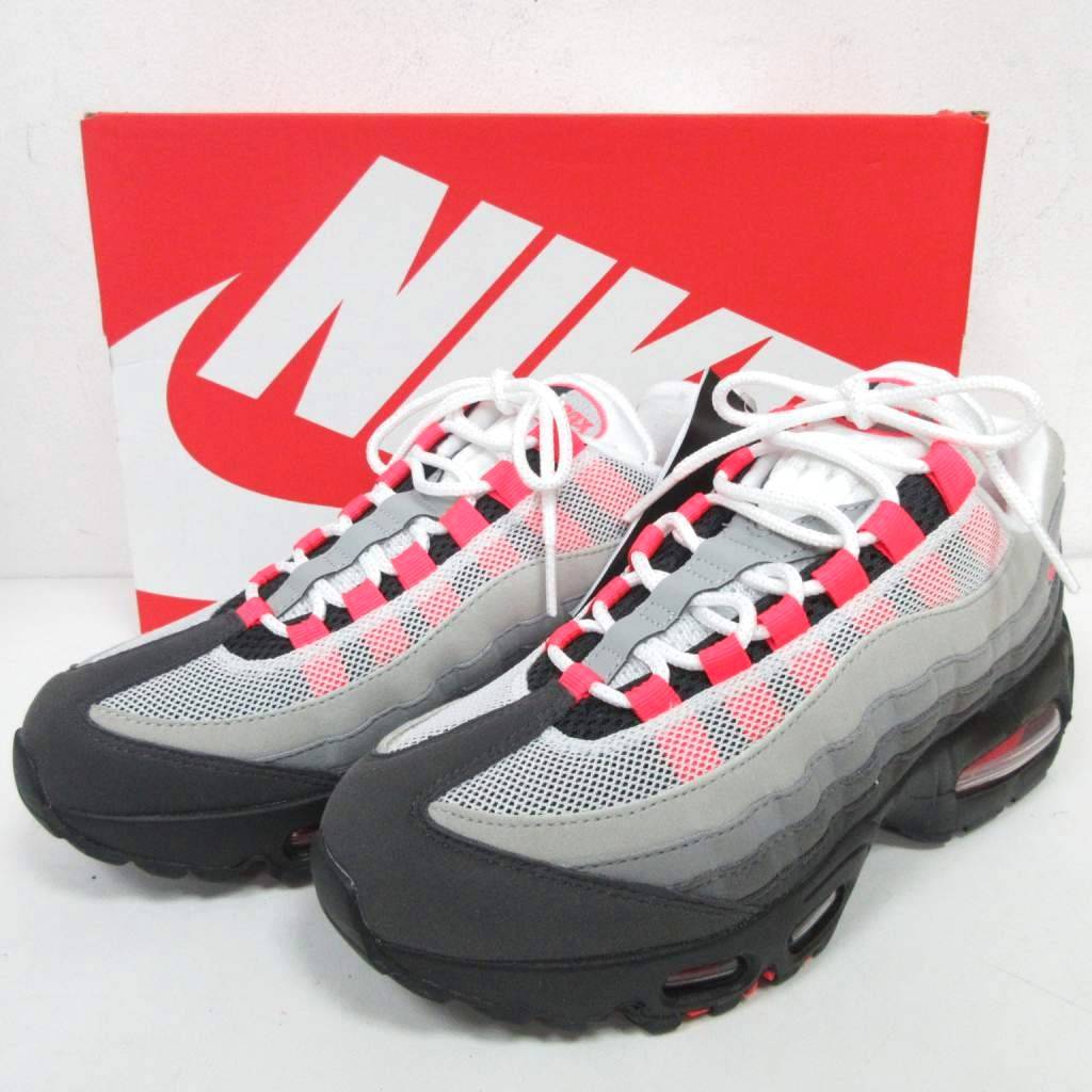 未使用品 ナイキ NIKE タグ付き AIR MAX 95 BIG BUBBLE Medium Ash and Solar Red エアマックス95 ビッグバブル スニーカー US6 24.0cm IM7410-001 レディース