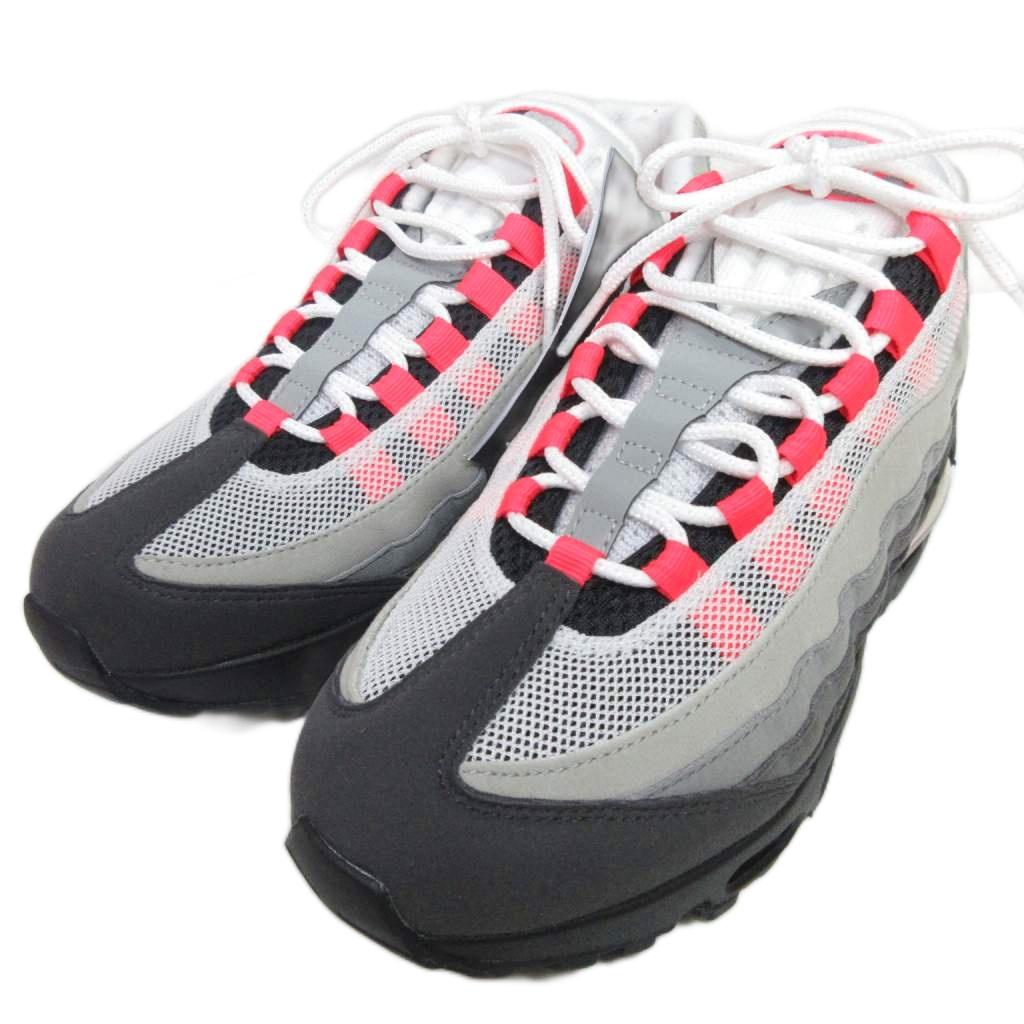 未使用品 ナイキ NIKE タグ付き AIR MAX 95 BIG BUBBLE Medium Ash and Solar Red エアマックス95 ビッグバブル スニーカー US6 24.0cm IM7410-001 レディース