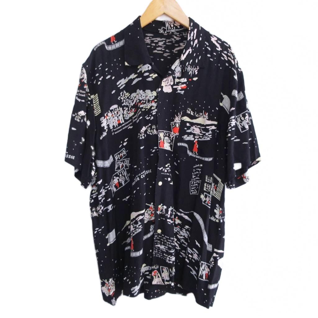 ポータークラシック Porter Classic アロハシャツ 総柄 シネマ柄 ロゴ