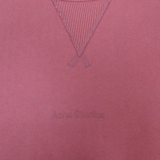 【中古】アクネ ストゥディオズ Acne Studios 22SS スウェットシャツ トレーナー ロゴ 刺繍 クルーネック XS ピンク アクネ ストゥディオズ Acne Studios 22SS スウェットシャツ