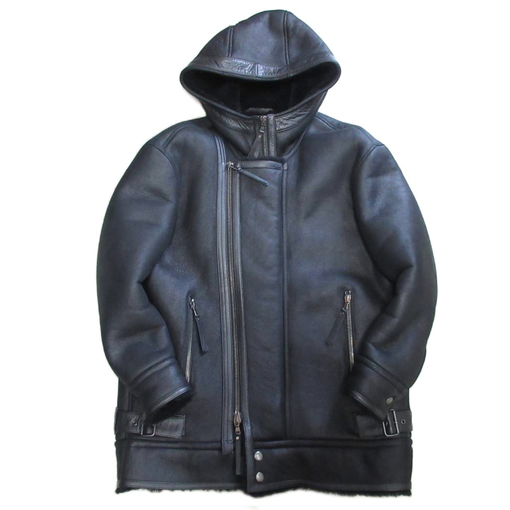 ディーゼルブラックゴールド DIESEL BLACK GOLD リアルムートン W-ZIP 