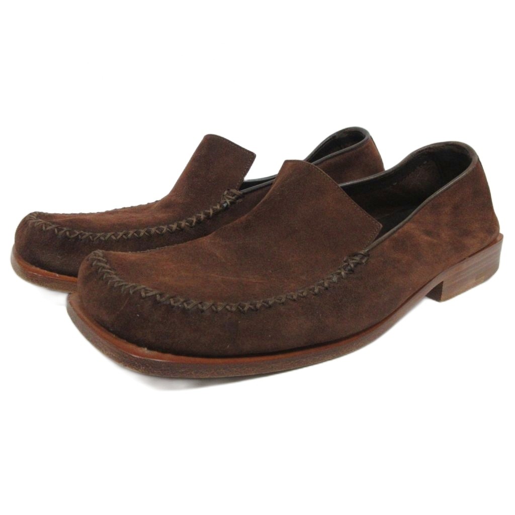 ルイヴィトン LOUIS VUITTON スクエアトゥ スエード ローファー  