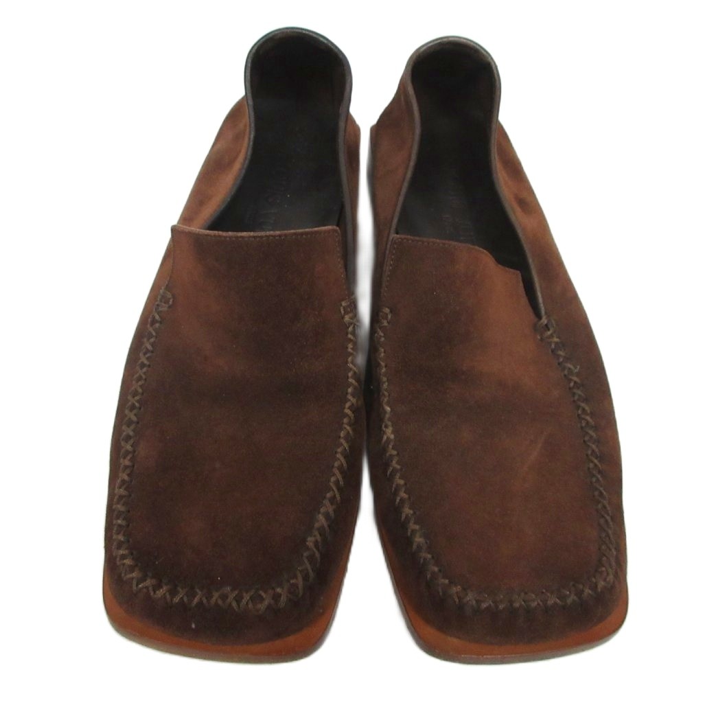 ルイヴィトン LOUIS VUITTON スクエアトゥ スエード ローファー  