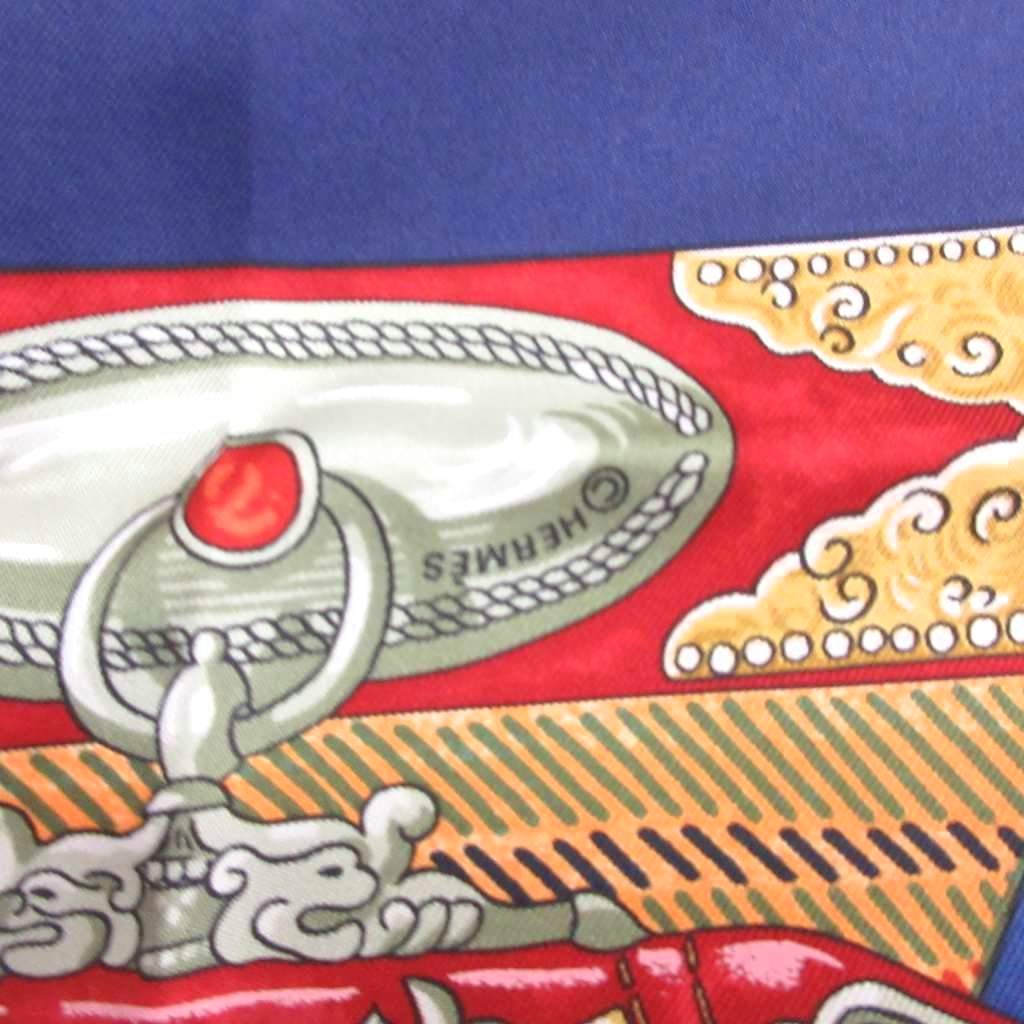 エルメス　チベット　TIBET　スカーフ　カレ90 エルメス HERMES 美品 カレ 90 チベット Tibet スカーフ シルク 大判