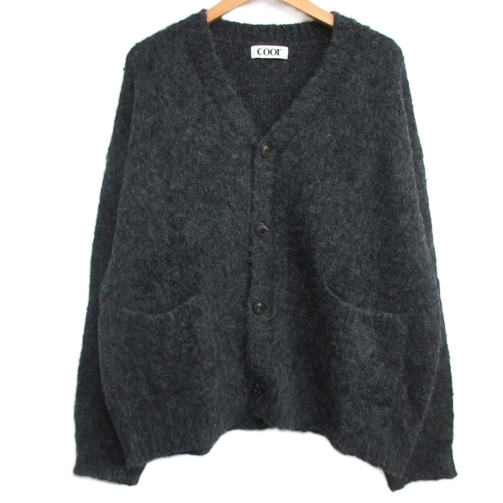 クール COOR 極美品 Hairy Soft Alpaca Cardigan シャギー ニット 