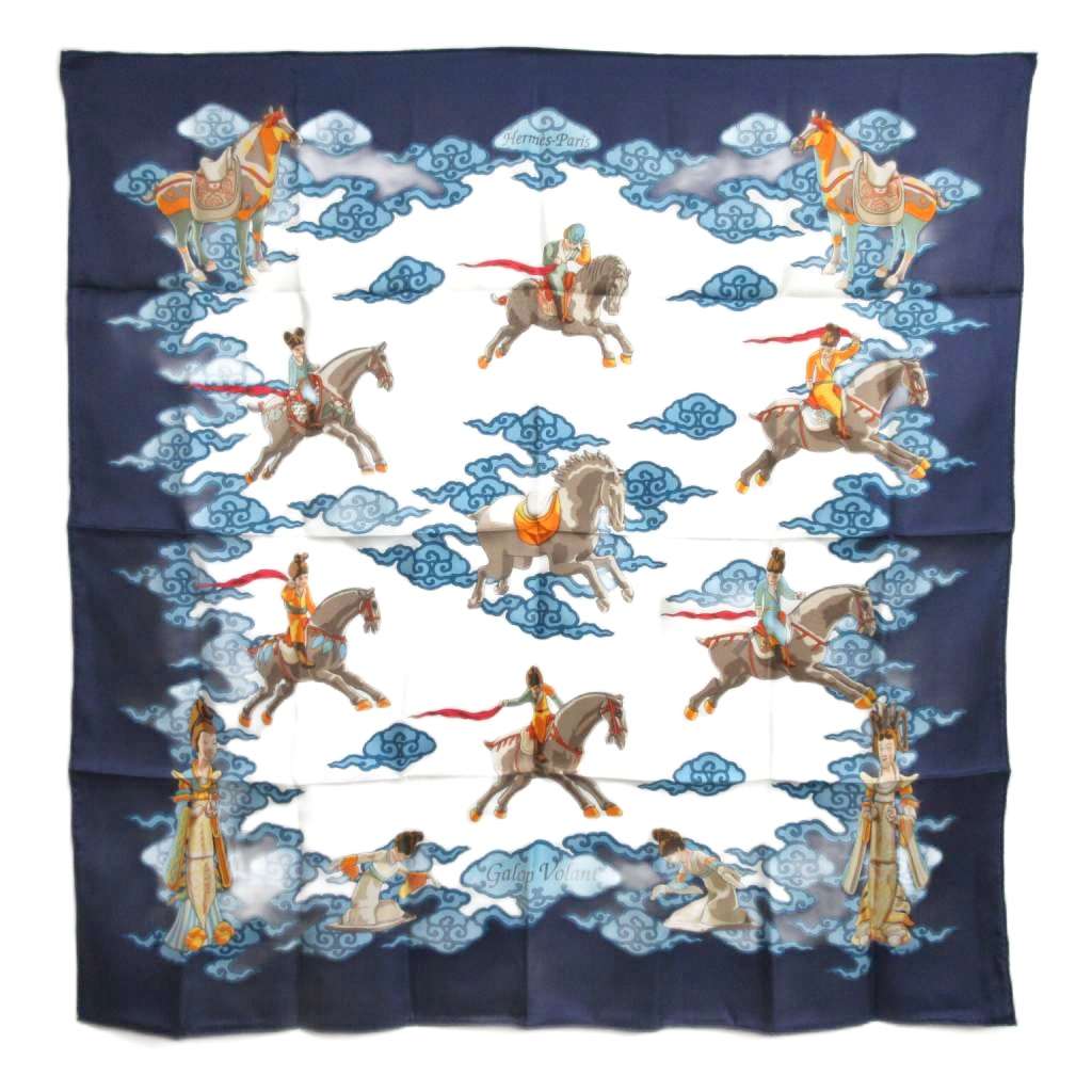 未使用品 エルメス HERMES カレ90 Galop Volant 空飛ぶギャロップ 大判