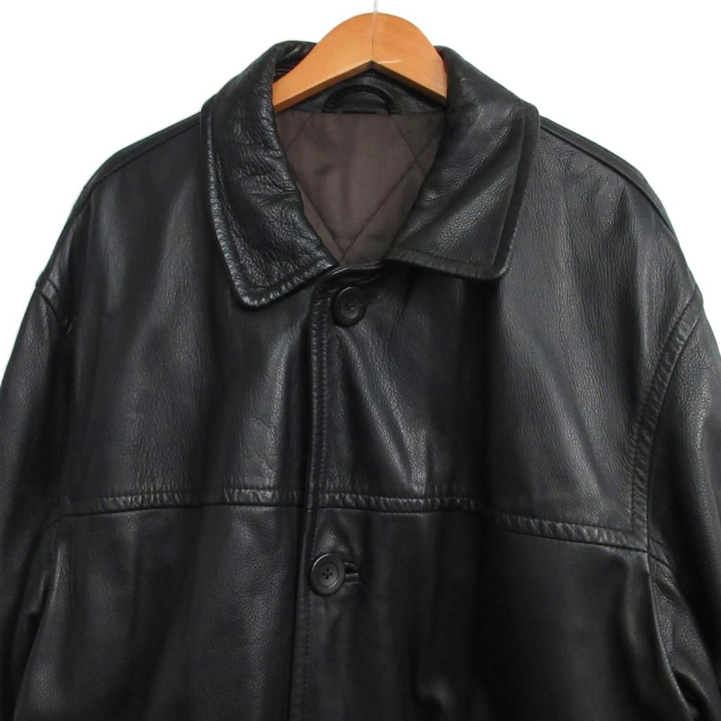 ヒューゴボス HUGO BOSS 90s オールレザー カーコート レザー 