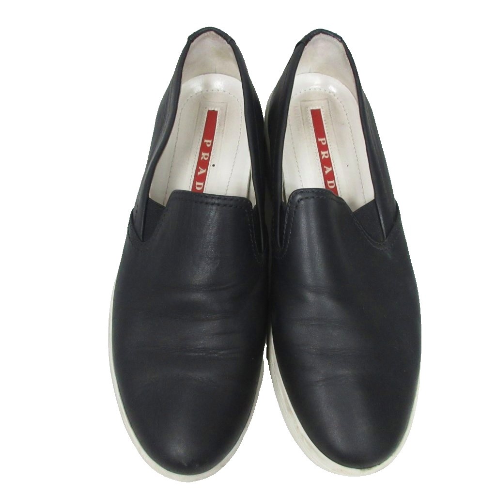 プラダスポーツ PRADA SPORT レザー スリッポン シューズ スニーカー