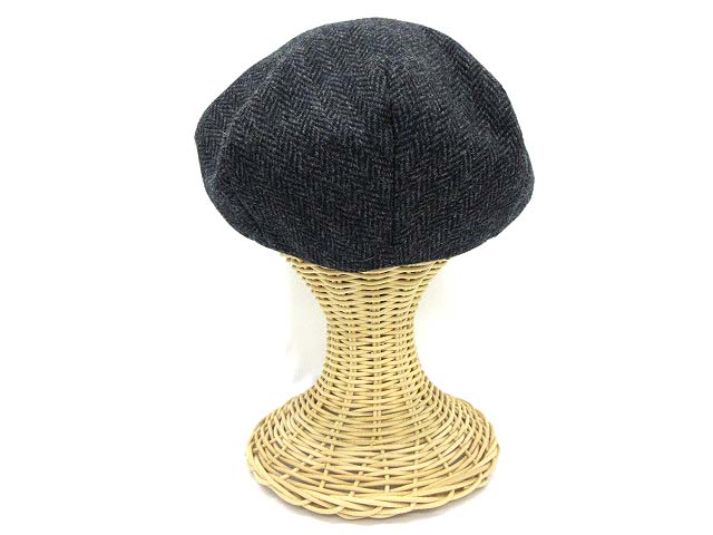 イヴサンローラン YVES SAINT LAURENT ハンチング 帽子 ヘリンボーン 