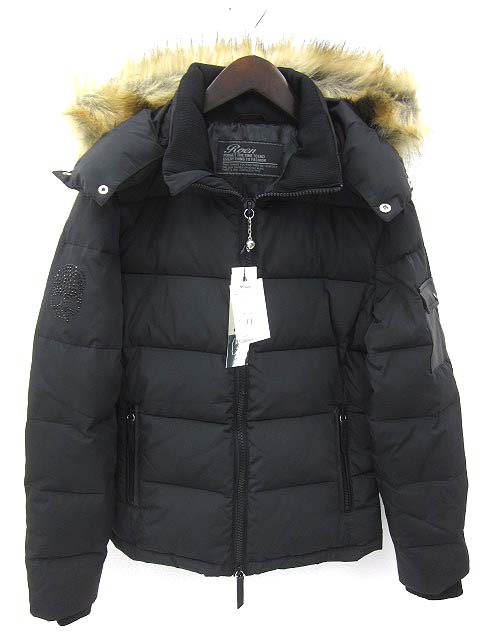 未使用品 ロエン Roen ダウンジャケット フェイクファー スカル ライン  