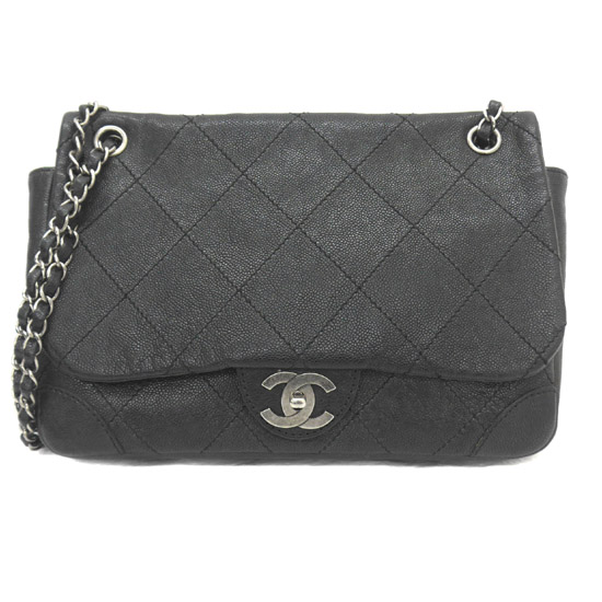 シャネル CHANEL キャビアスキン ワイルドステッチ ショルダーバッグ  
