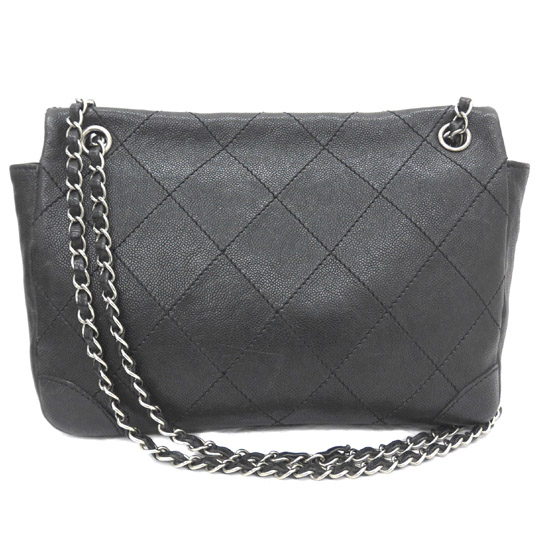 シャネル CHANEL キャビアスキン ワイルドステッチ ショルダーバッグ  