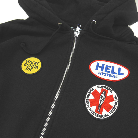 シュプリーム SUPREME 17AW Hysteric Glamour Patches Zip Up  