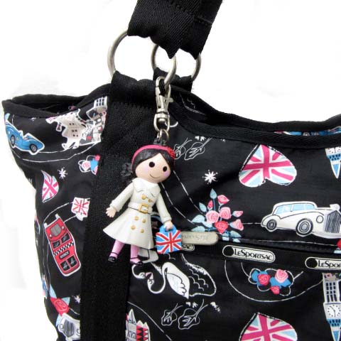 レスポートサック Lesport Sac ディズニー Disney コラボ Fancy That スモール ワールド It S A Small World セミショルダー バッグ トート チャーム付き ブラック 黒 鞄 m レディース 100 ベクトルパーク
