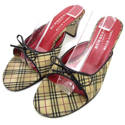 バーバリーブルーレーベル BURBERRY BLUE LABEL サンダル ミュール 