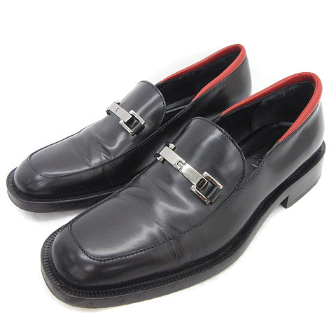 グッチ GUCCI MOCASSINO PELLE MORS. MET. ローファー モカシン レザー 
