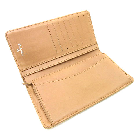 シャネル CHANEL マトラッセ A31509 ラムスキン 2つ折り財布 長財布 ユニセックス 中古