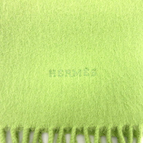 エルメス HERMES マフラー カシミヤ100％ フリンジ スコットランド製